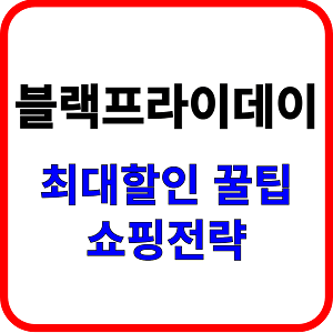 블랙프라이데이 최대할인 꿀팁과 쇼핑전략