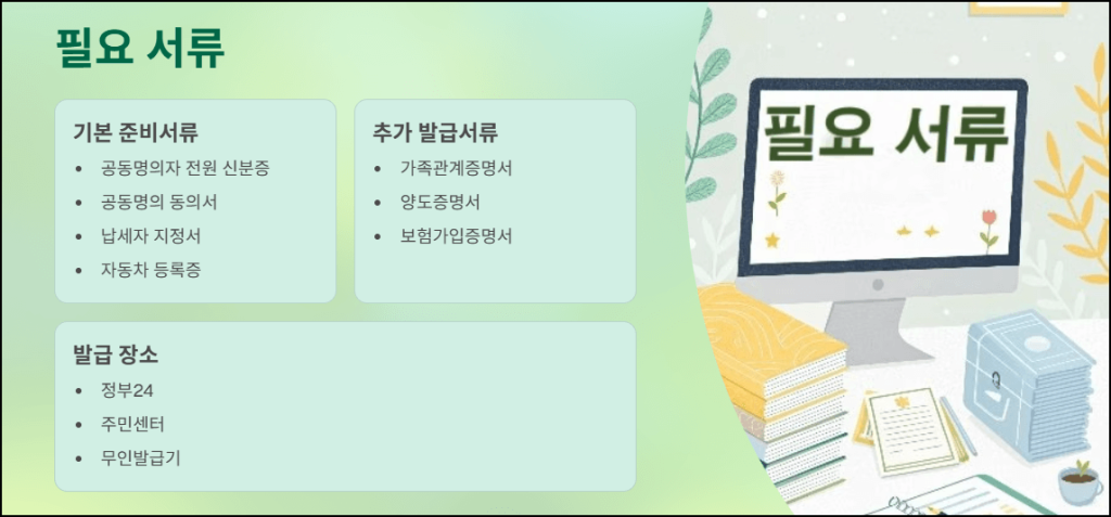 공동명의 필요서류