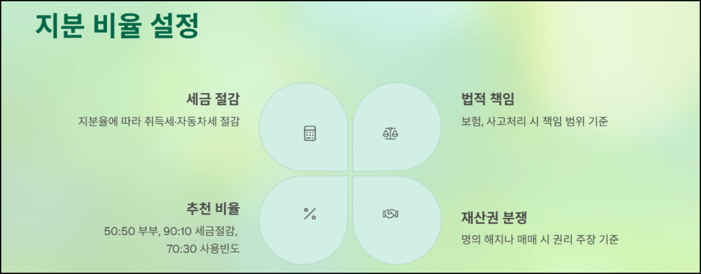 지분 비율 설정 팁