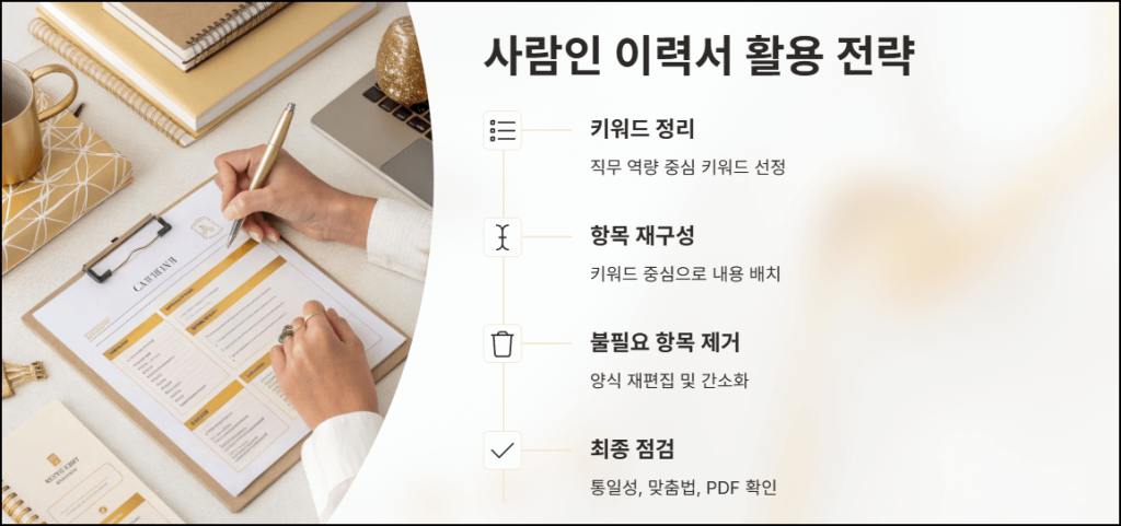 사람인 이력서 활용 전략