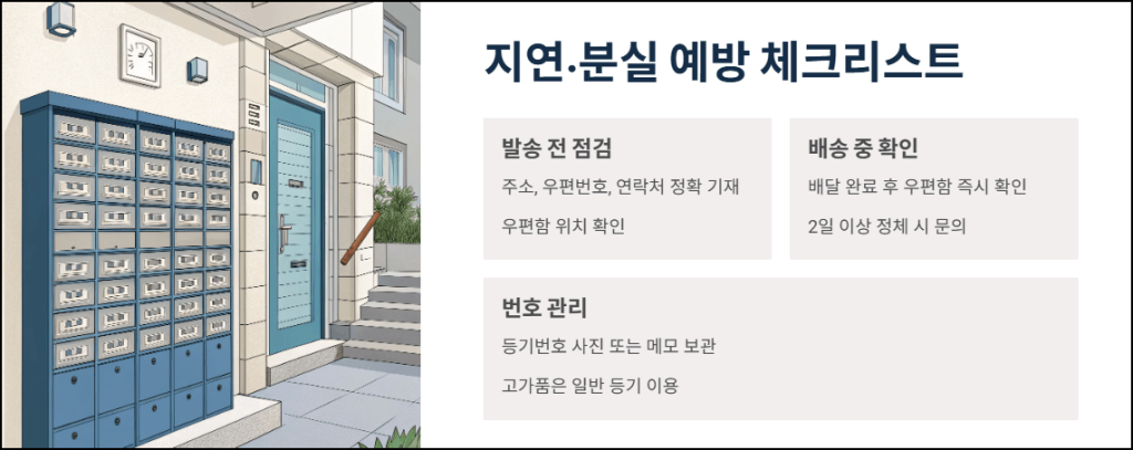 지연·분실 예방 체크리스트