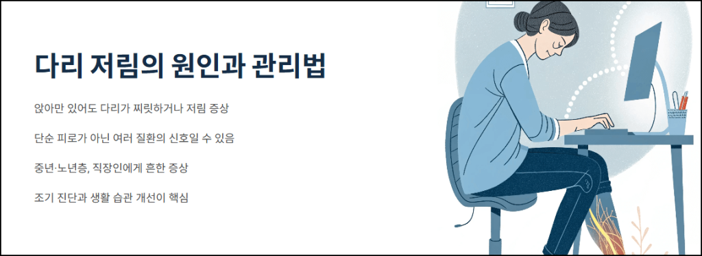 다리 저림 원인과 관리법