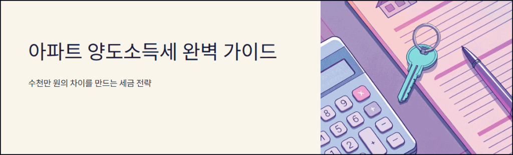 아파트 양도소득세 완벽 가이드