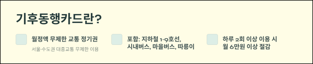 기후동행카드란?