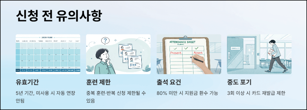신청 전 유의사항