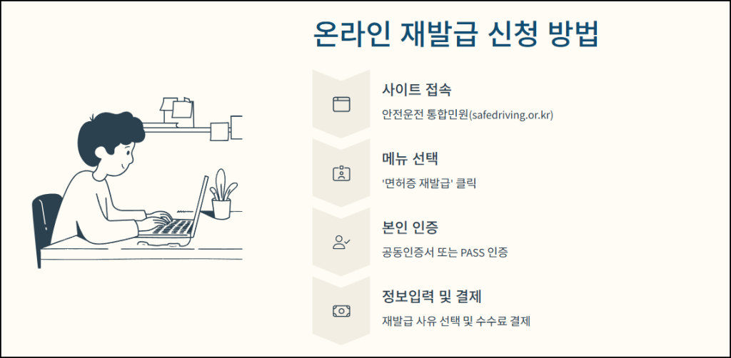 온라인 재발급 신청 방법