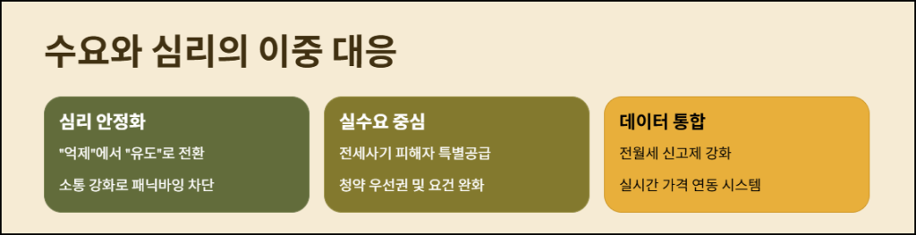 수요와 심리의 이중 대응