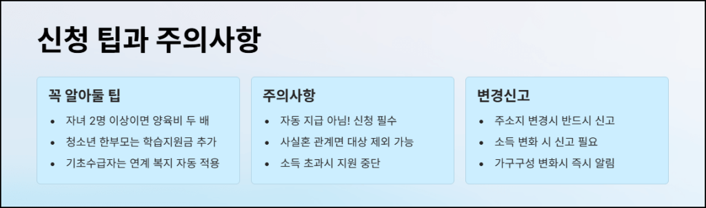 신청 팁과 주의사항
