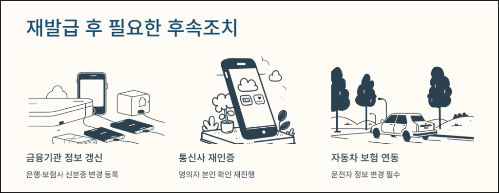 재발급 후 필요한 후속조치