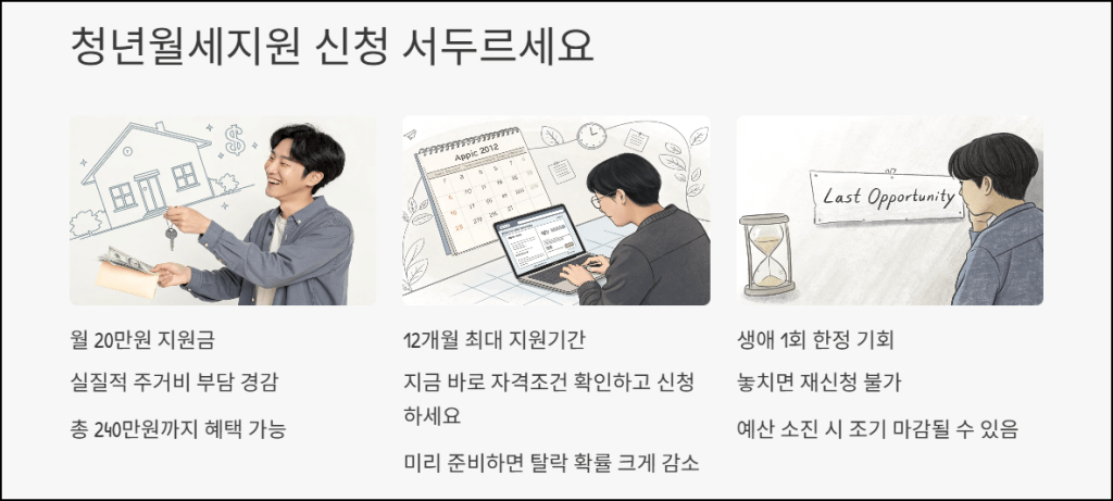 청년월세지원 신청 서두르세요