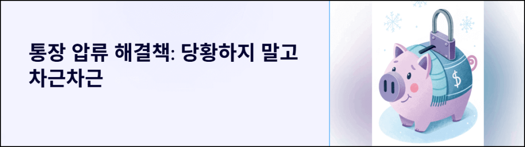 통장압류 해지방법: 당황하지 말고 차근차근