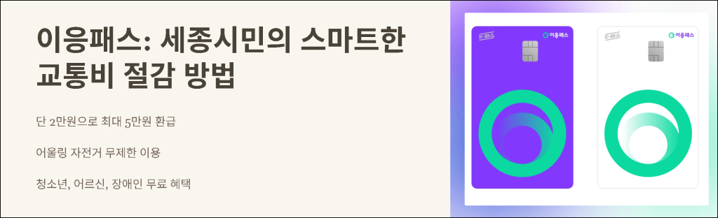 이응패스: 세종시민의 스마트한 교통비 절감 방법