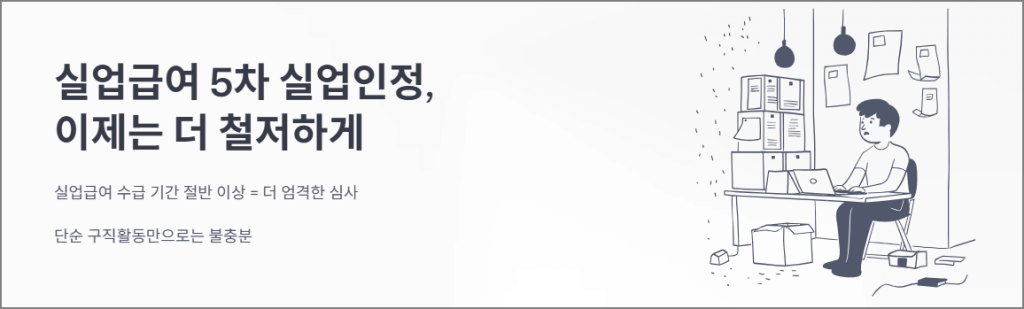 실업급여 5차 실업인정, 이제는 더 철저하게
