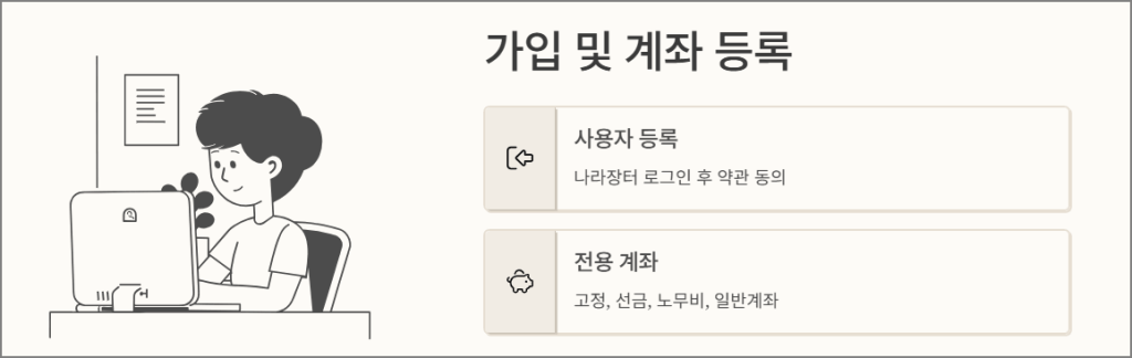 가입 및 계좌 등록