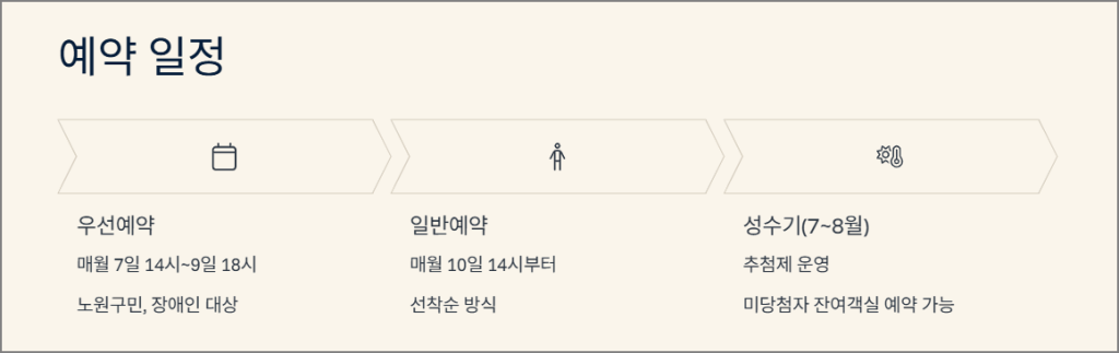 예약 일정