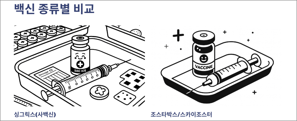 백신 종류별 비교