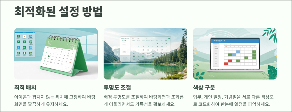 최적화된 설정 방법