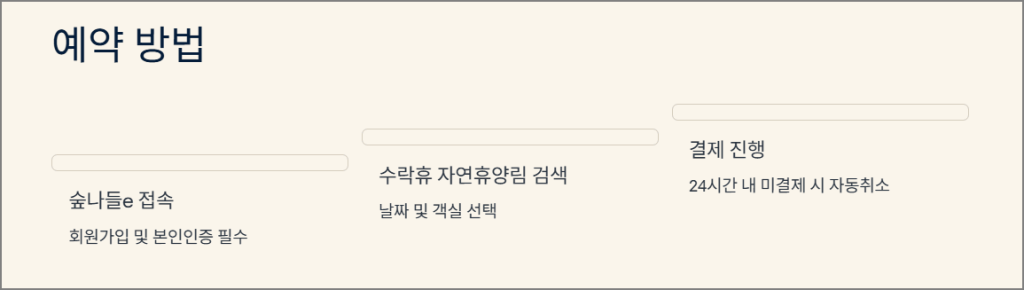 예약 방법 과 절차