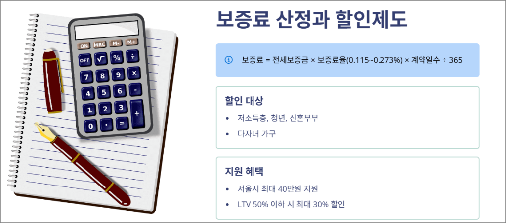 보증료 산정과 할인제도