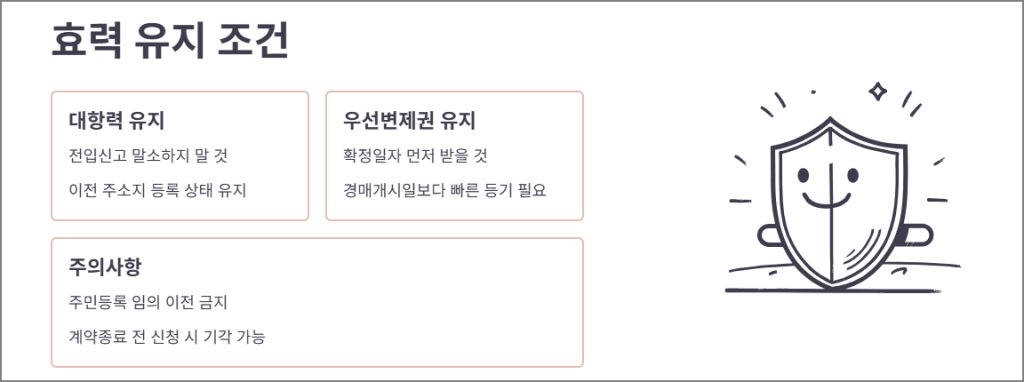 효력 유지 조건