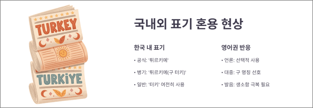 국내외 표기 혼용 현상