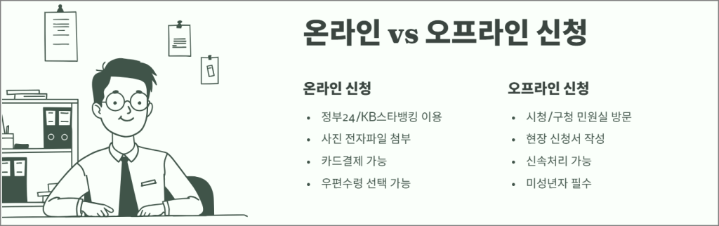 온라인 vs 오프라인 신청