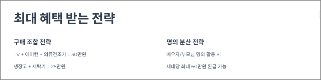 최대 혜택 받는 전략