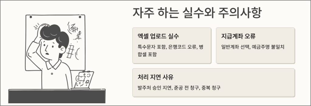 자주 하는 실수와 주의사항