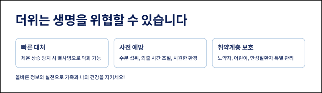 더위는 생명을 위협할 수 있습니다