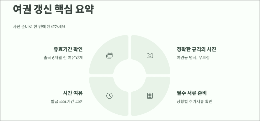 여권 갱신 핵심 요약