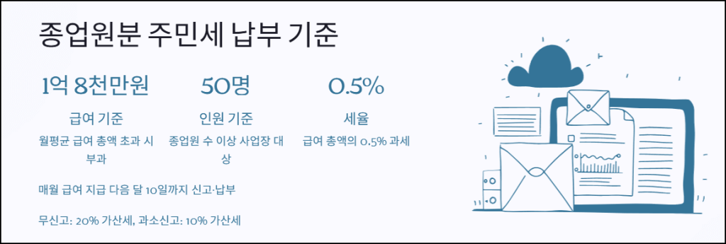 종업원분 주민세 납부 기준