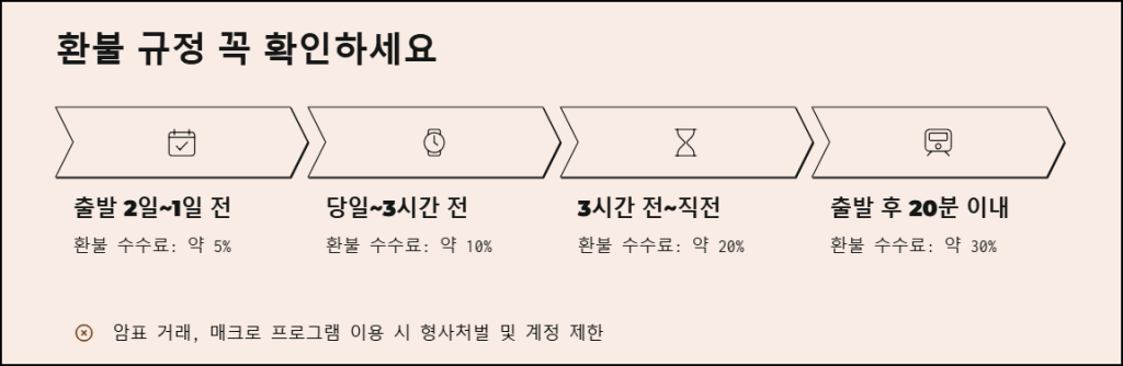SRT 예매 관련 주의사항