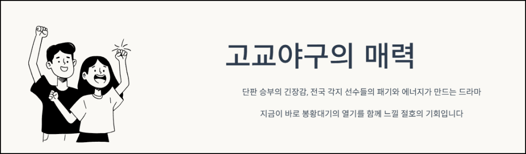 고교야구의 매력
