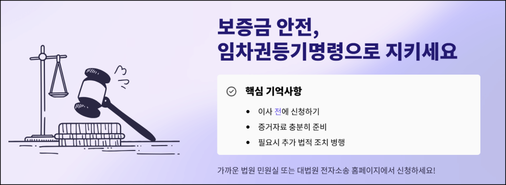 보증금 안전, 임차권등기명령으로 지키세요