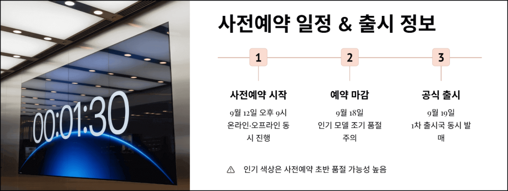 아이폰17 사전예약 일정과 출시일