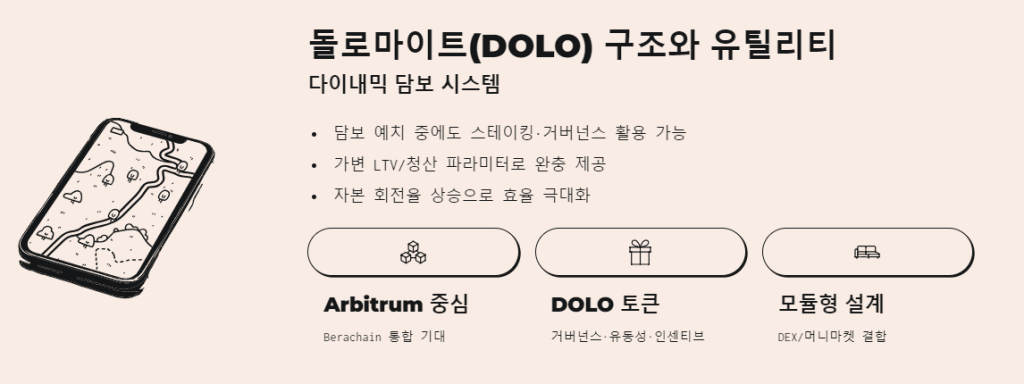돌로마이트(DOLO) 구조와 유틸리티