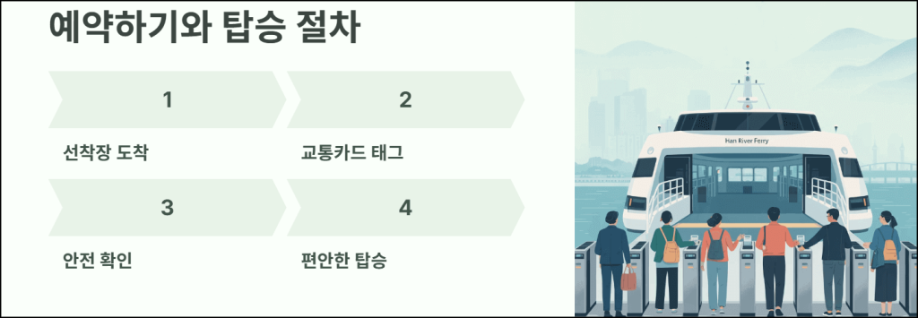 한강버스 예약하기와 탑승 절차