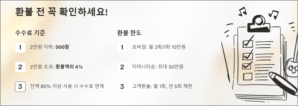 환불 전 반드시 확인해야 할 유의사항
