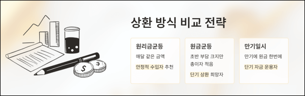 상환 방식별 차이와 전략