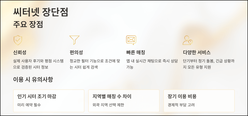 씨터넷의 장점과 주의사항