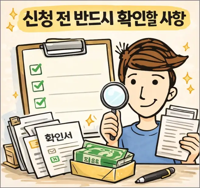 신청전 확인할 사항