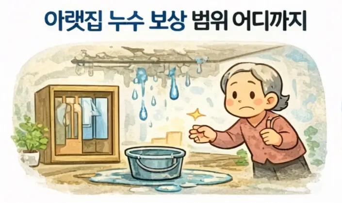 아랫집 누수 보상 범위는 어디까지