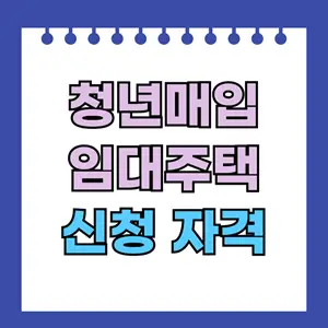 청년매입임대주택 신청 자격