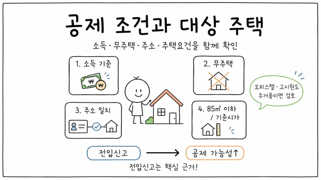 공제 조건과 대상 주택