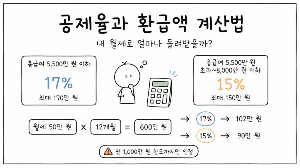 공제율과 환급액 계산방법