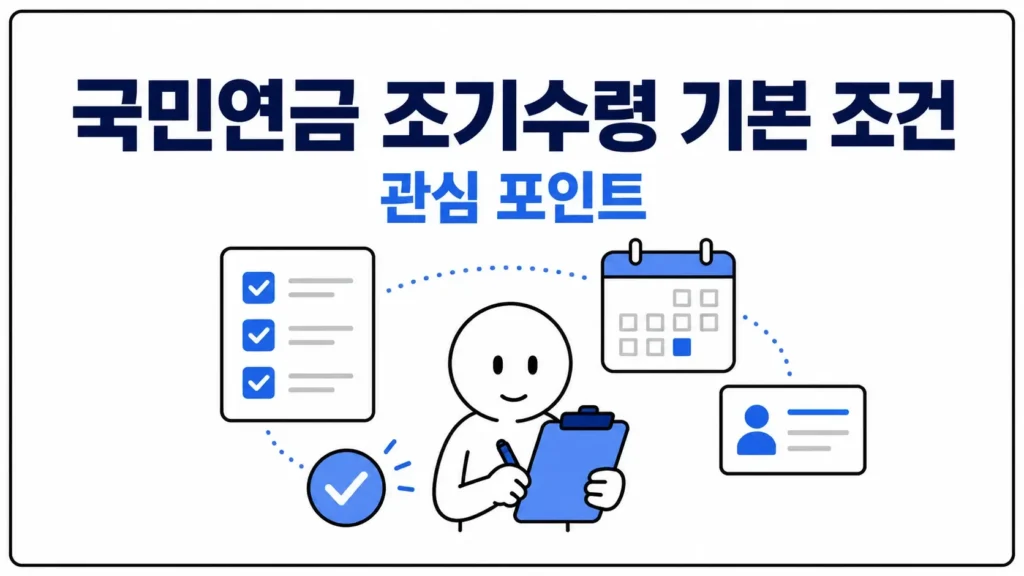 국민연금 조기수령 기본 조건