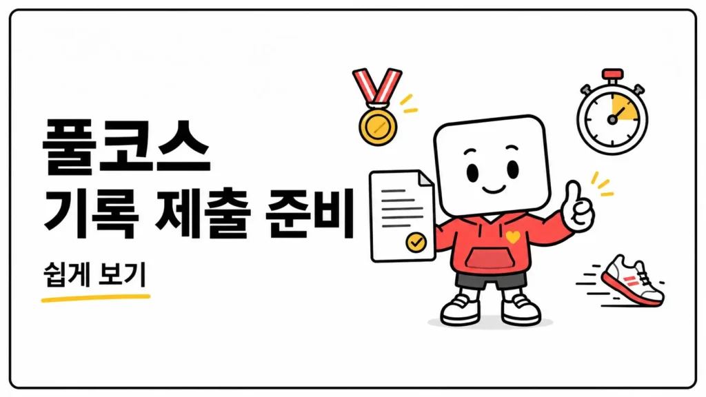 풀코스 기록 제출 준비