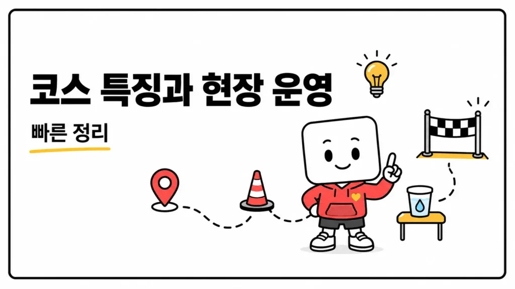 코스 특징과 현장 운영