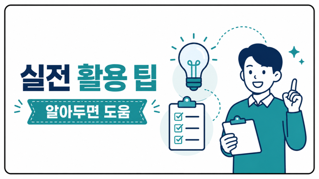실제 활용 시 도움이 되는 실전 팁