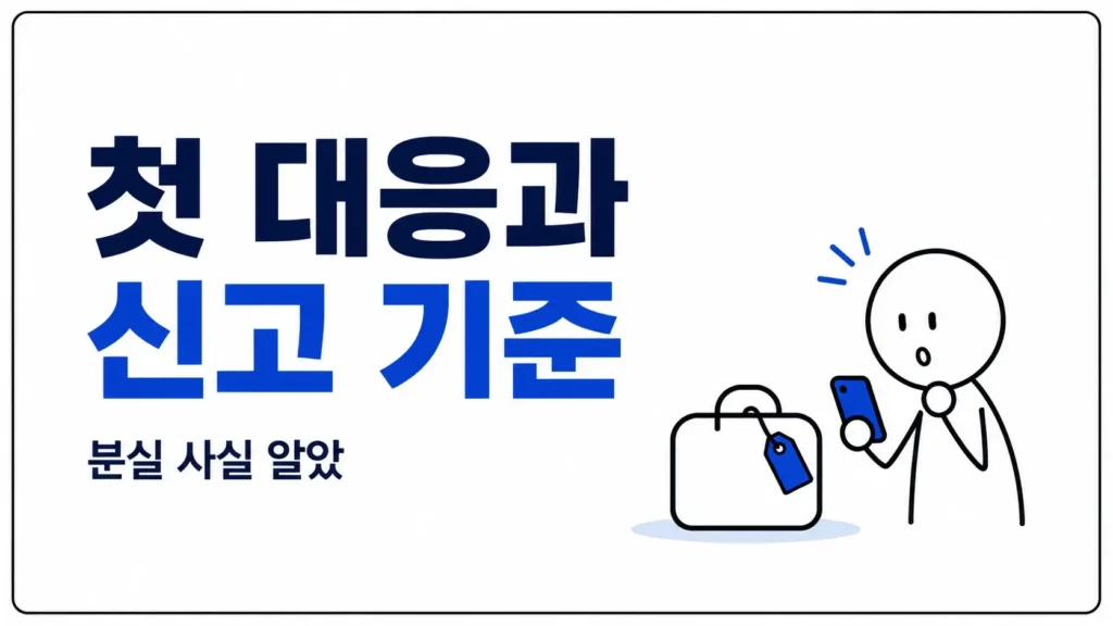 KTX 분실물 첫 대응과 신고 기준